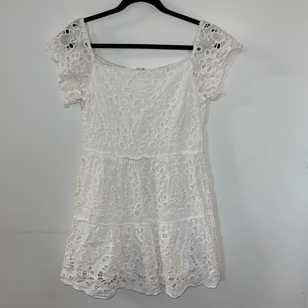 Gianni Bini white eyelet dress